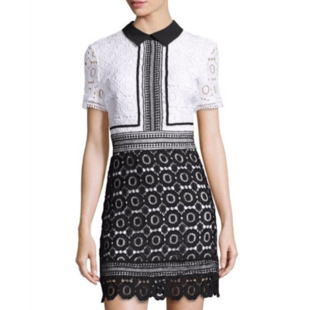 $199 Few Moda crochet lace dress size small
